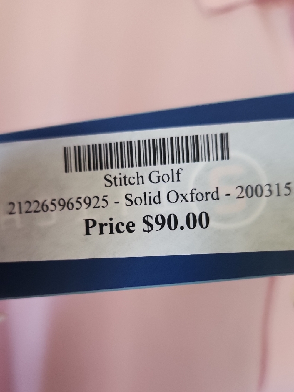 SALE- NWT- Men's by "Stitch" Light Pink Short-Sleeve Polo with Embroidered Logo - Picture 4 of 8